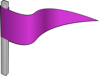 Waving Purple Flag Clip Art